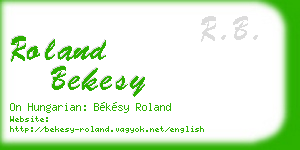roland bekesy business card