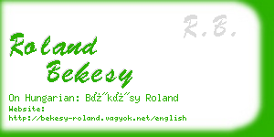 roland bekesy business card